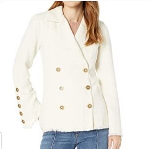 Show Me Your Mumu Gillian Jacket In Ivory, Size Medium